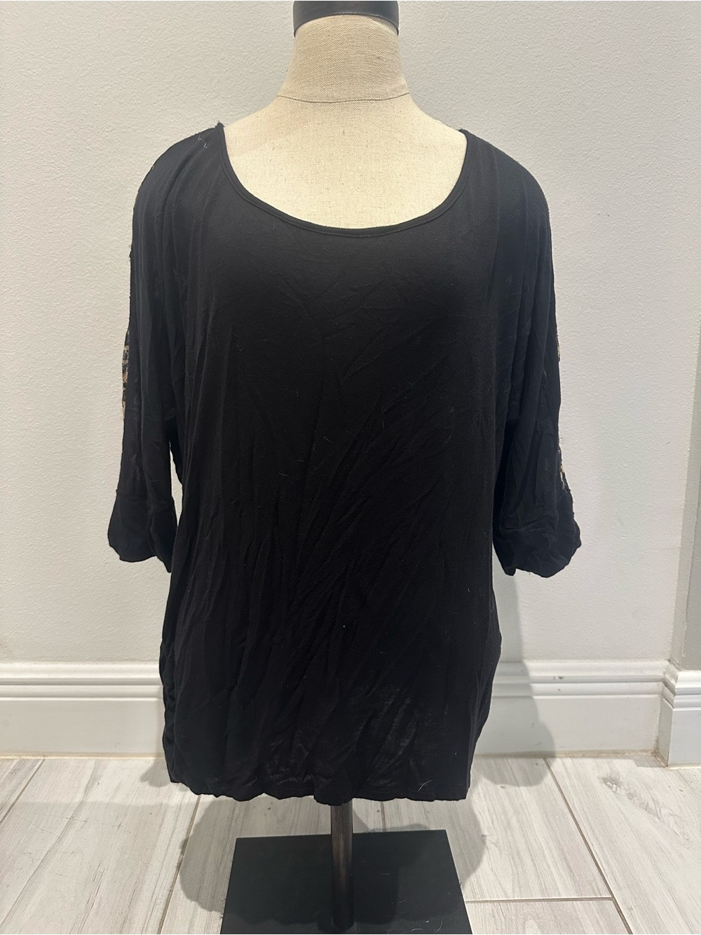 Free Kisses Black Scoop Neck Y2K Top